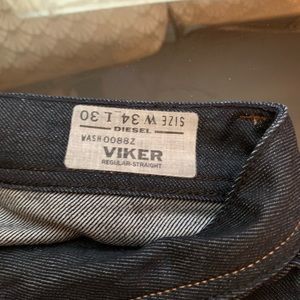 Diesel men’s viker  jeans size 34-30